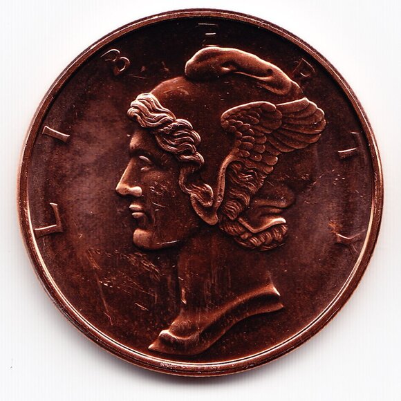 2013 USA Liberty Copper One Ounce Round (b305) - Picture 1 of 2